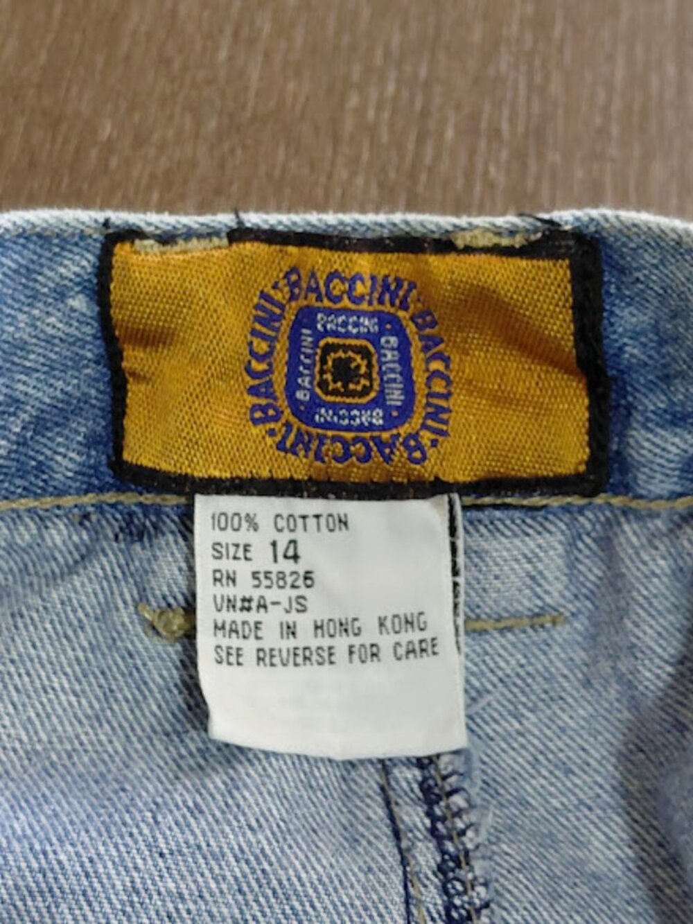 Vintage 90's Y2K Baccini Blue Denim Button-Front Maxi Jean Skirt Size 14 - Picture 4 of 6